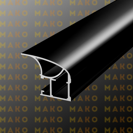 Профиль вертикальный асимметричный MS130 Черный матовый (A15)